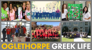 A collage of Greek Life photos around campus.
